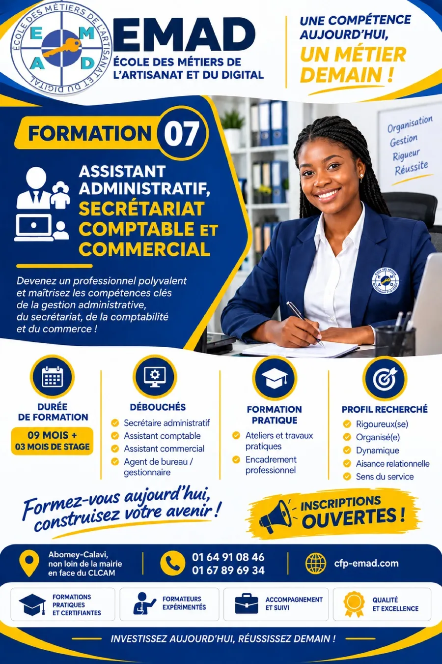 Assistant Administratif, Secrétariat Comptable & Commercial